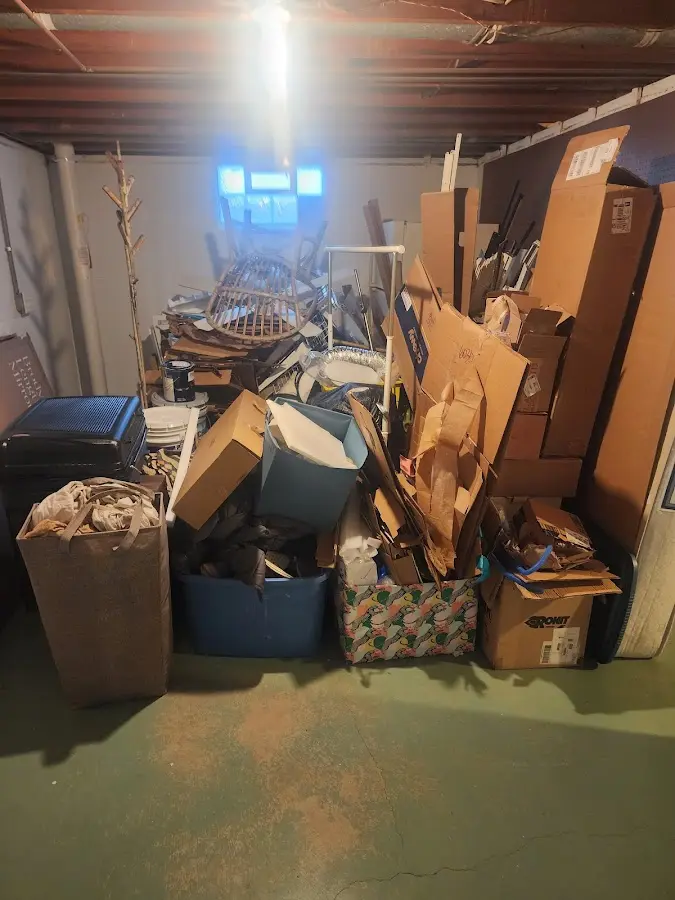 Roll-off dumpster container at job site for Concrete Dumpster Rental in Wind Gap